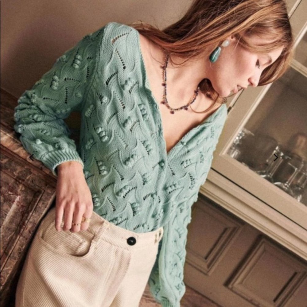 SEZANE GILET MARTHE JUMPER SIZE XS